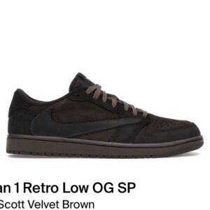Jordan 1 Retro Low OG SP "Travis Scott Velvet Brown"